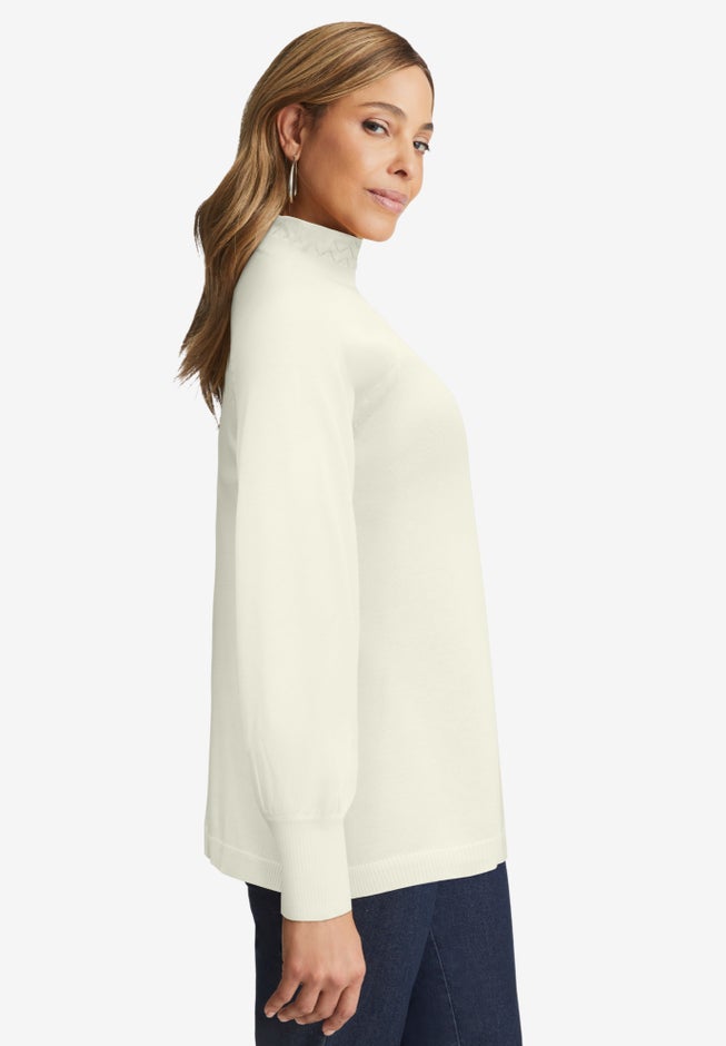 Ruffle Neck Pullover image number 2