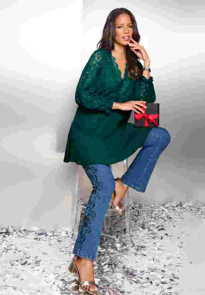 Lace & Georgette Swing Tunic image number 0