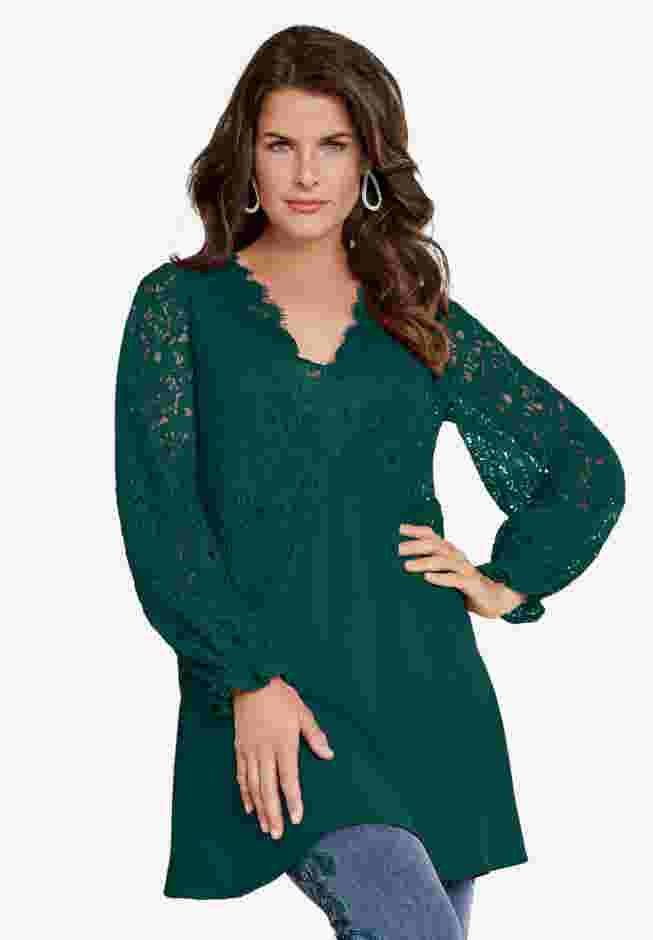 Lace & Georgette Swing Tunic image number 0