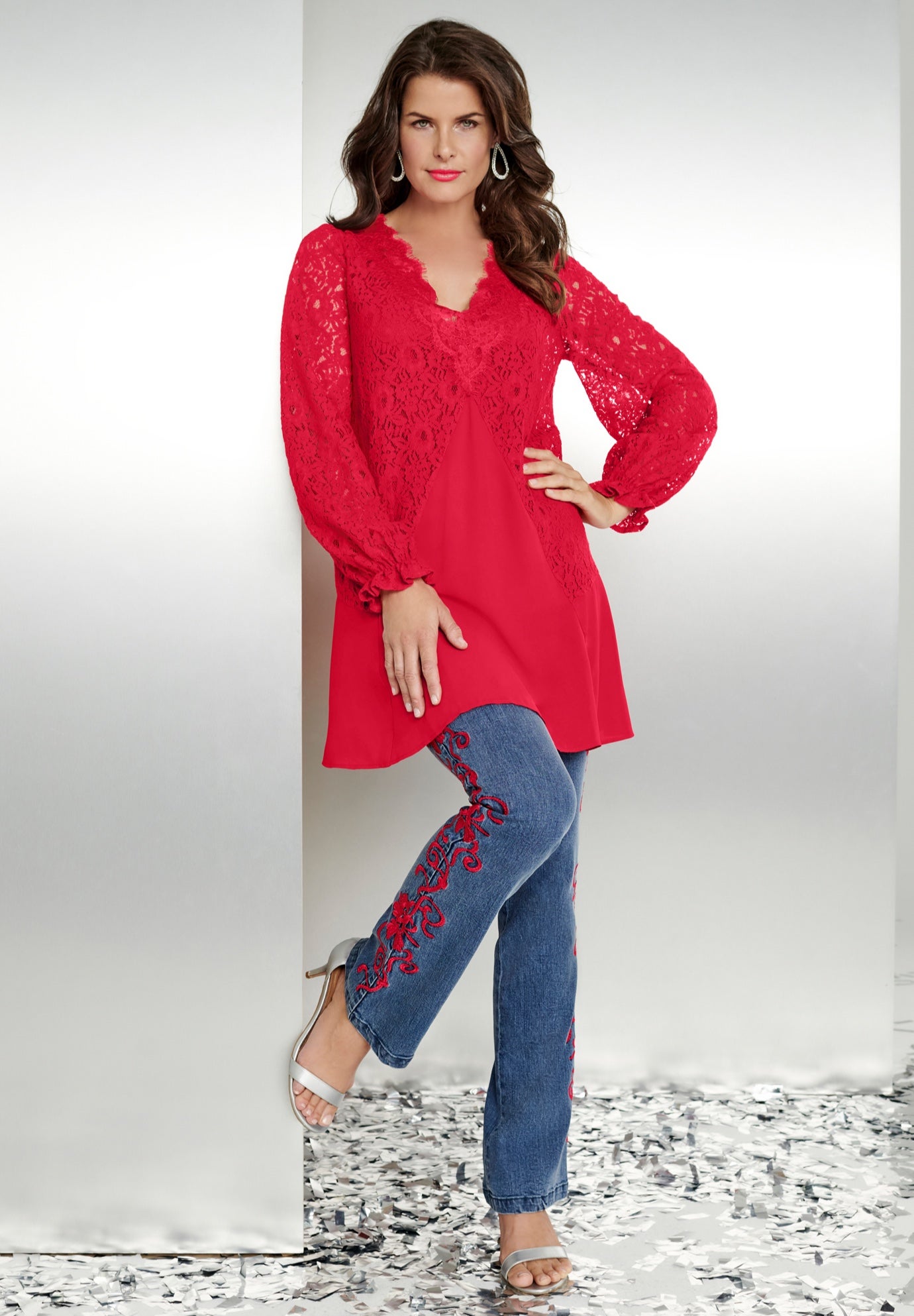 Lace & Georgette Swing Tunic image number 0