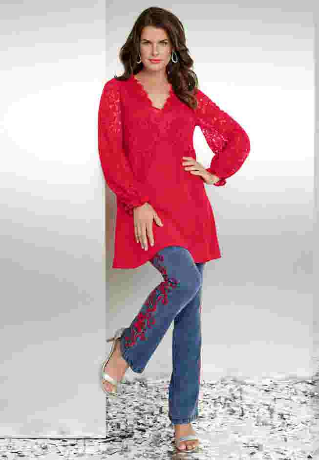 Lace & Georgette Swing Tunic image number 0