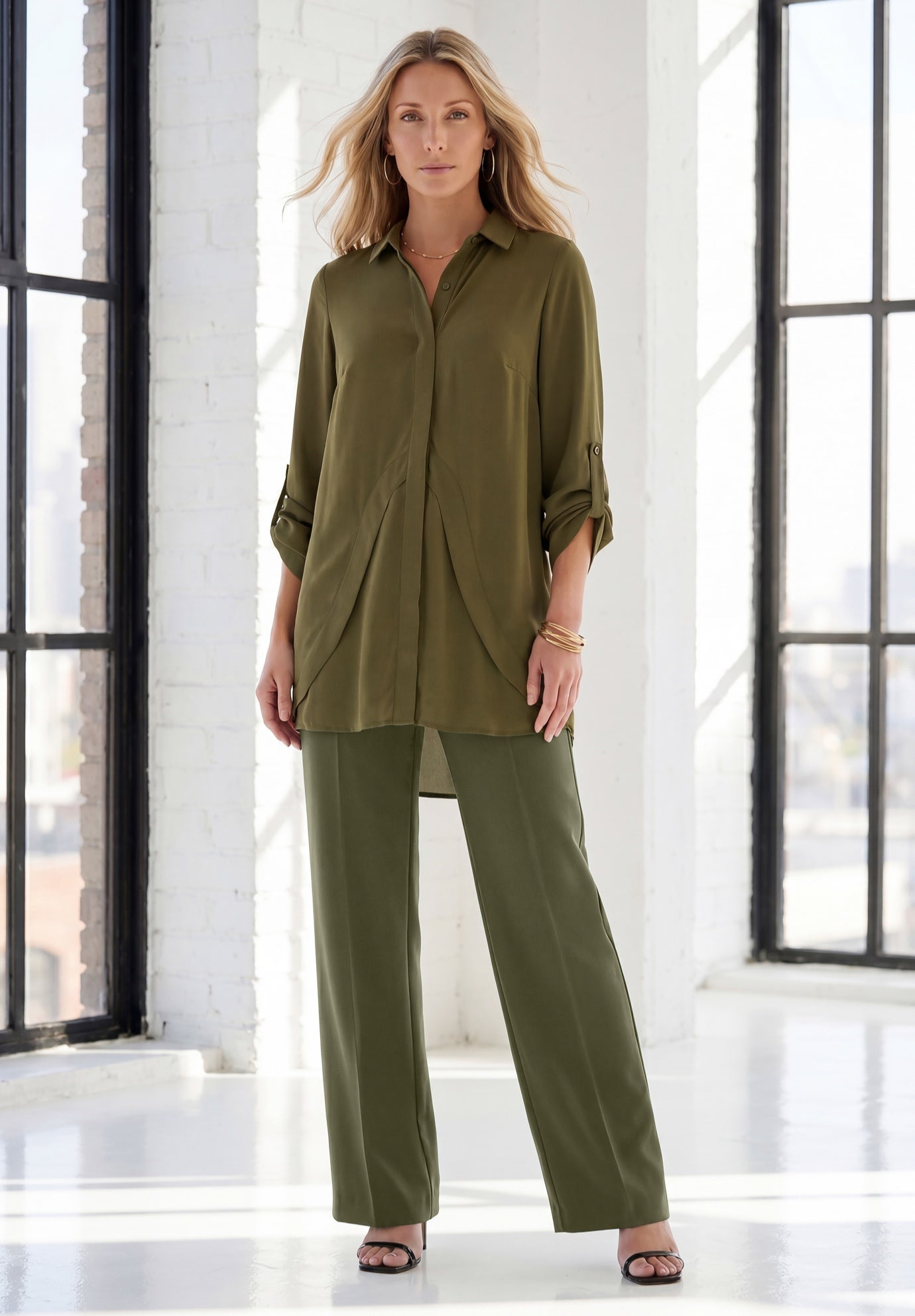 Georgette Overlay Big Shirt image number 0