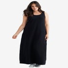 Cotton Spandex Scoop Neck Sleeveless A Line Maxi Dress image number null