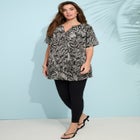 Plus Size Angelina Tunic Top &ndash; Short Sleeve, Flowy Fit, Everyday Comfort image number null