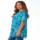 Plus Size Angelina Tunic Top &ndash; Short Sleeve, Flowy Fit, Everyday Comfort image number null