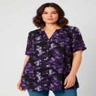 Plus Size Angelina Tunic Top &ndash; Short Sleeve, Flowy Fit, Everyday Comfort image number null