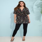 Plus Size Angelina Tunic Top &ndash; Short Sleeve, Flowy Fit, Everyday Comfort image number null