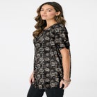 Plus Size Angelina Tunic Top – Short Sleeve, Flowy Fit, Everyday Comfort image number null