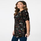 Plus Size Angelina Tunic Top – Short Sleeve, Flowy Fit, Everyday Comfort image number null