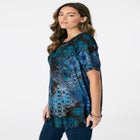 Plus Size Angelina Tunic Top – Short Sleeve, Flowy Fit, Everyday Comfort image number null