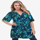 Plus Size Angelina Tunic Top &ndash; Short Sleeve, Flowy Fit, Everyday Comfort image number null