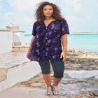 Plus Size Angelina Tunic Top &ndash; Short Sleeve, Flowy Fit, Everyday Comfort image number null