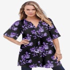 Plus Size Angelina Tunic Top &ndash; Short Sleeve, Flowy Fit, Everyday Comfort image number null