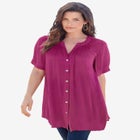 Plus Size Angelina Tunic Top – Short Sleeve, Flowy Fit, Everyday Comfort image number null
