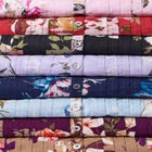 Plus Size Floral Y-Neck Pintuck Tunic – Adjustable Long Sleeve Button-Front, Relaxed Shirt Style image number null