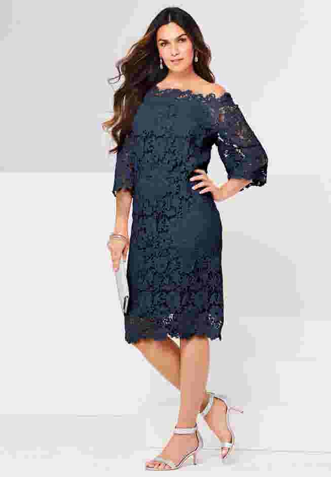 Off The Shoulder Lace Dress image number 4