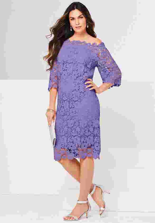 Off The Shoulder Lace Dress image number 0