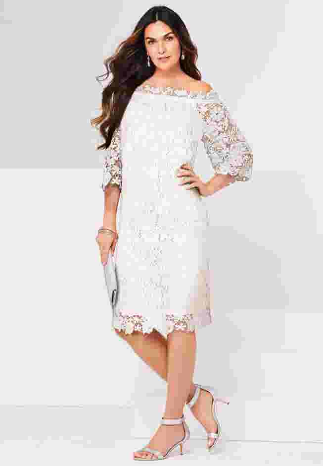Off The Shoulder Lace Dress image number 0