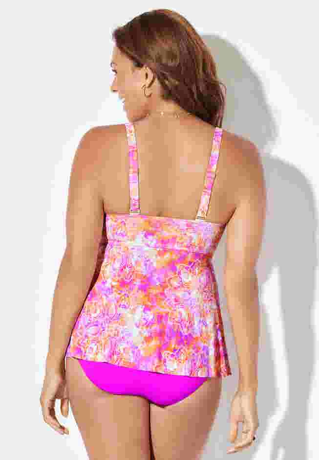 V-Neck Twist Tankini Top image number 1