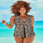 V-Neck Twist Tankini Top image number null