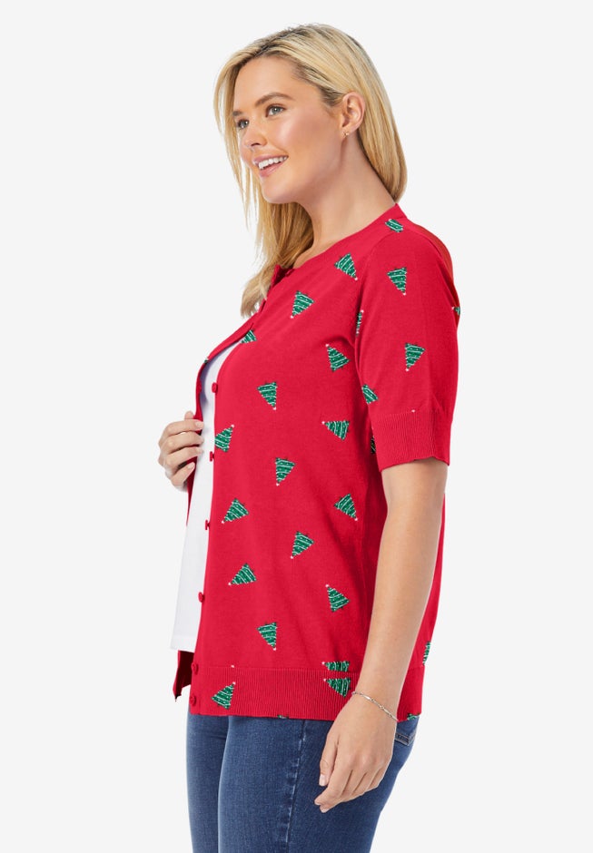 Perfect Elbow-Length Sleeve Cardigan Sweater image number 6