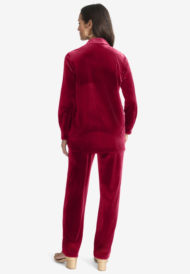 Velour Button 2-Piece Set image number 1