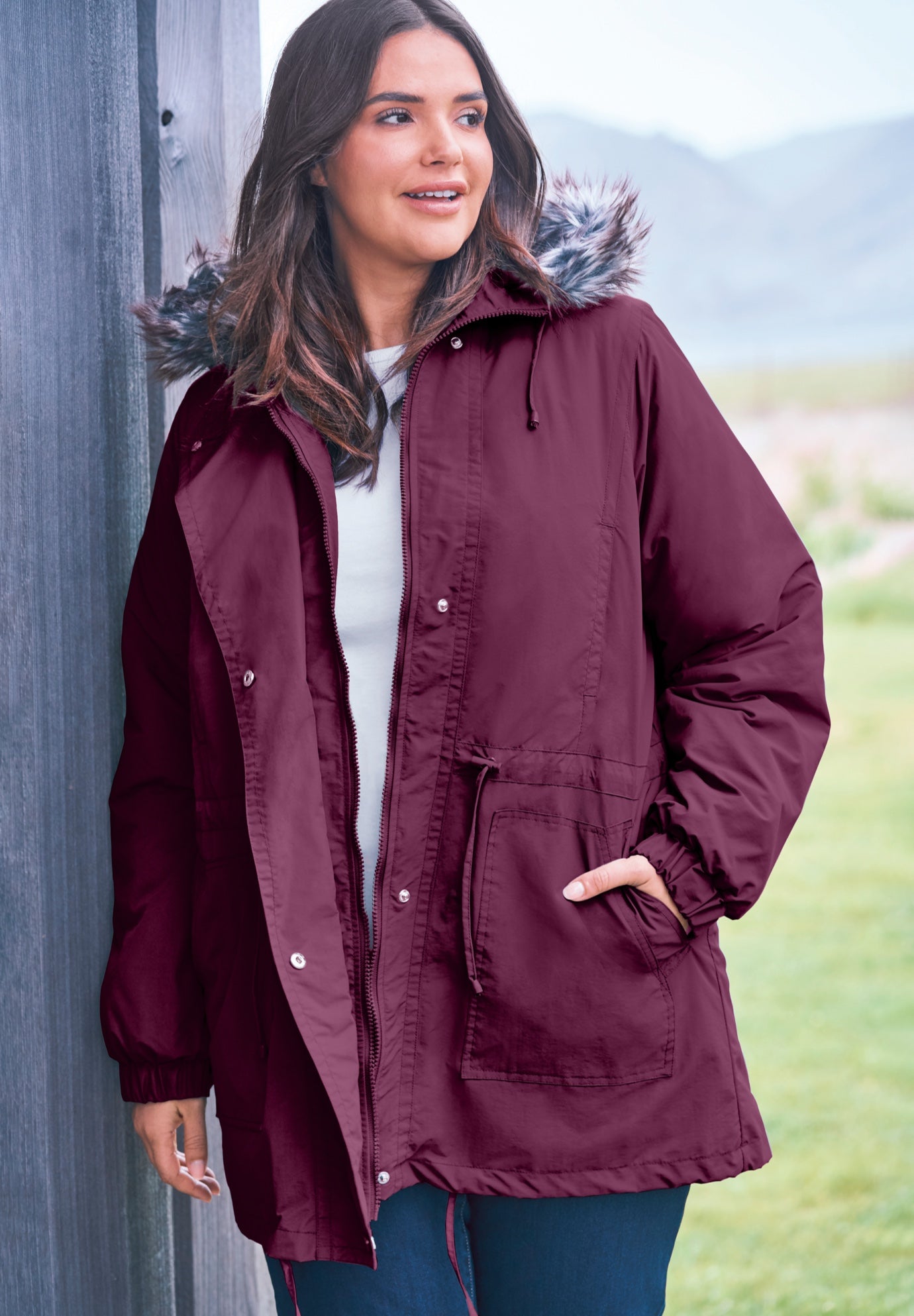 Quilt-Lined Taslon® Anorak image number 7