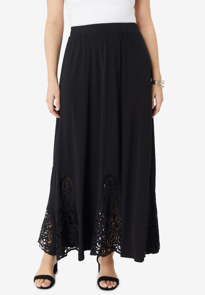 Ultrasmooth® Fabric Lace Maxi Skirt image number 0