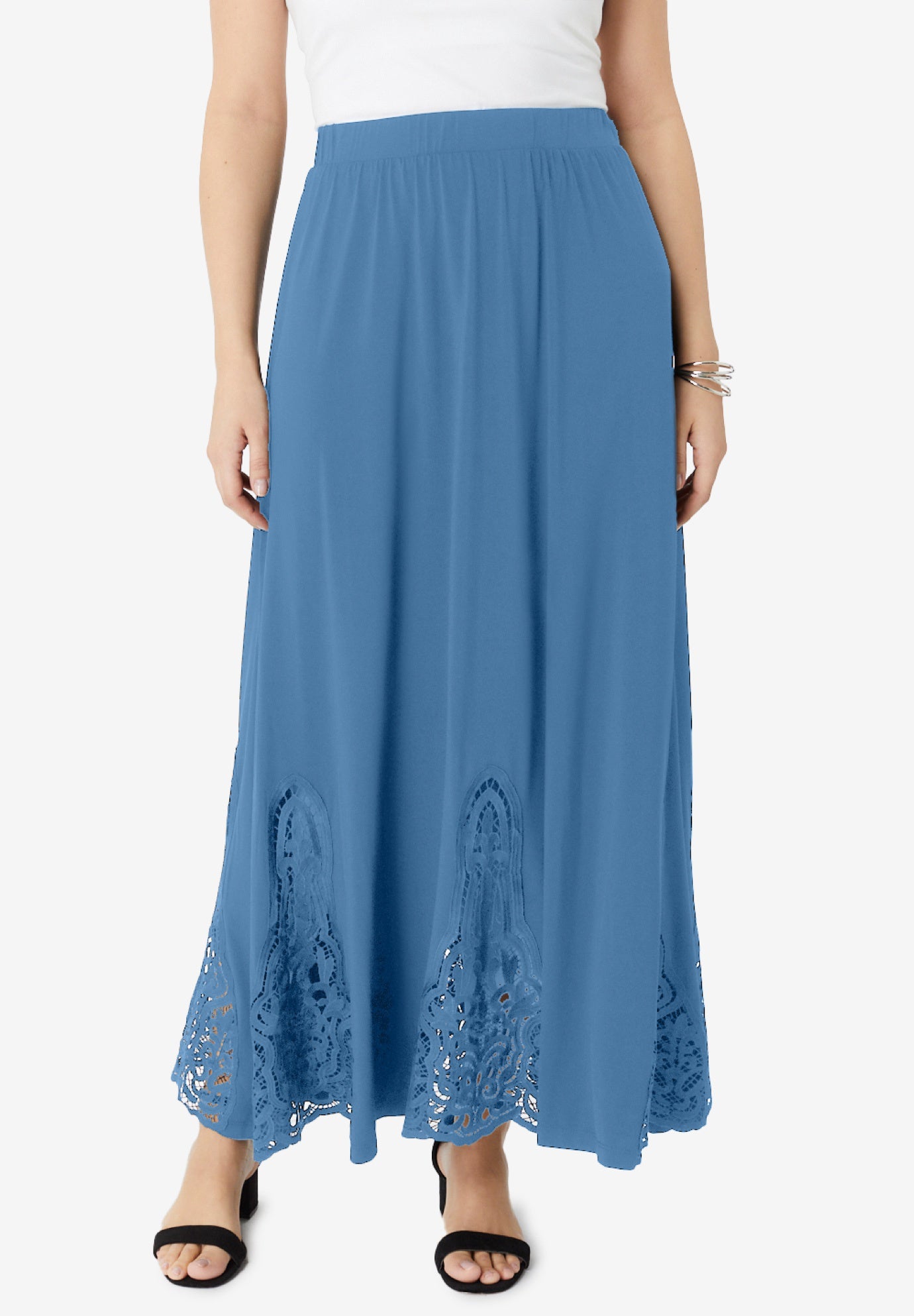 Ultrasmooth® Fabric Lace Maxi Skirt image number 0