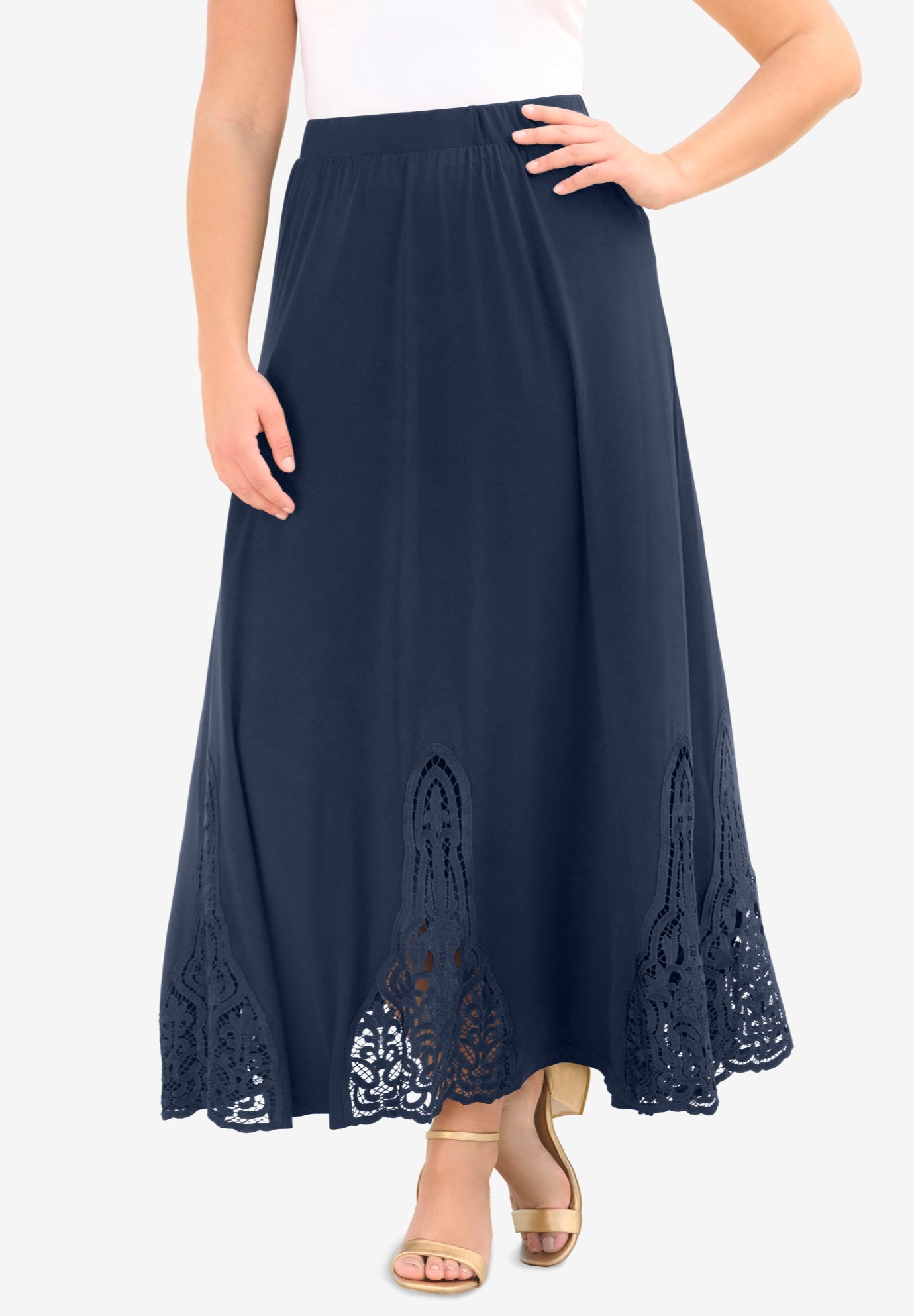 Ultrasmooth® Fabric Lace Maxi Skirt image number 0
