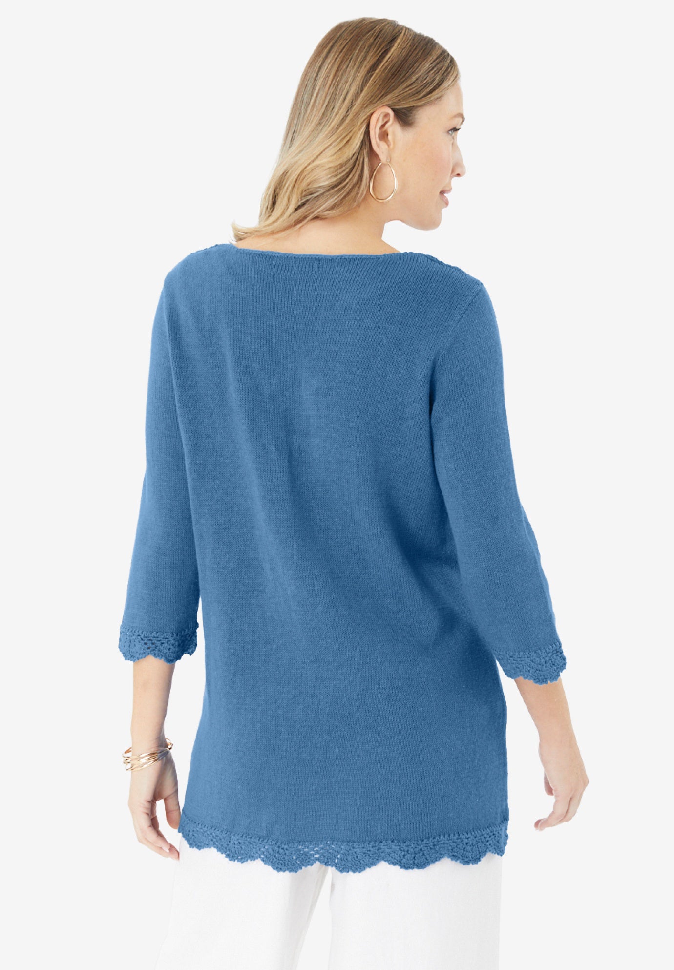 Lace Knit Pullover Sweater image number 1