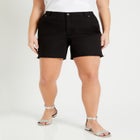 Raw Hem Curvie Fit Denim Shorts image number null
