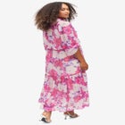 Sheer Maxi Dress With Ruffled Trim image number null