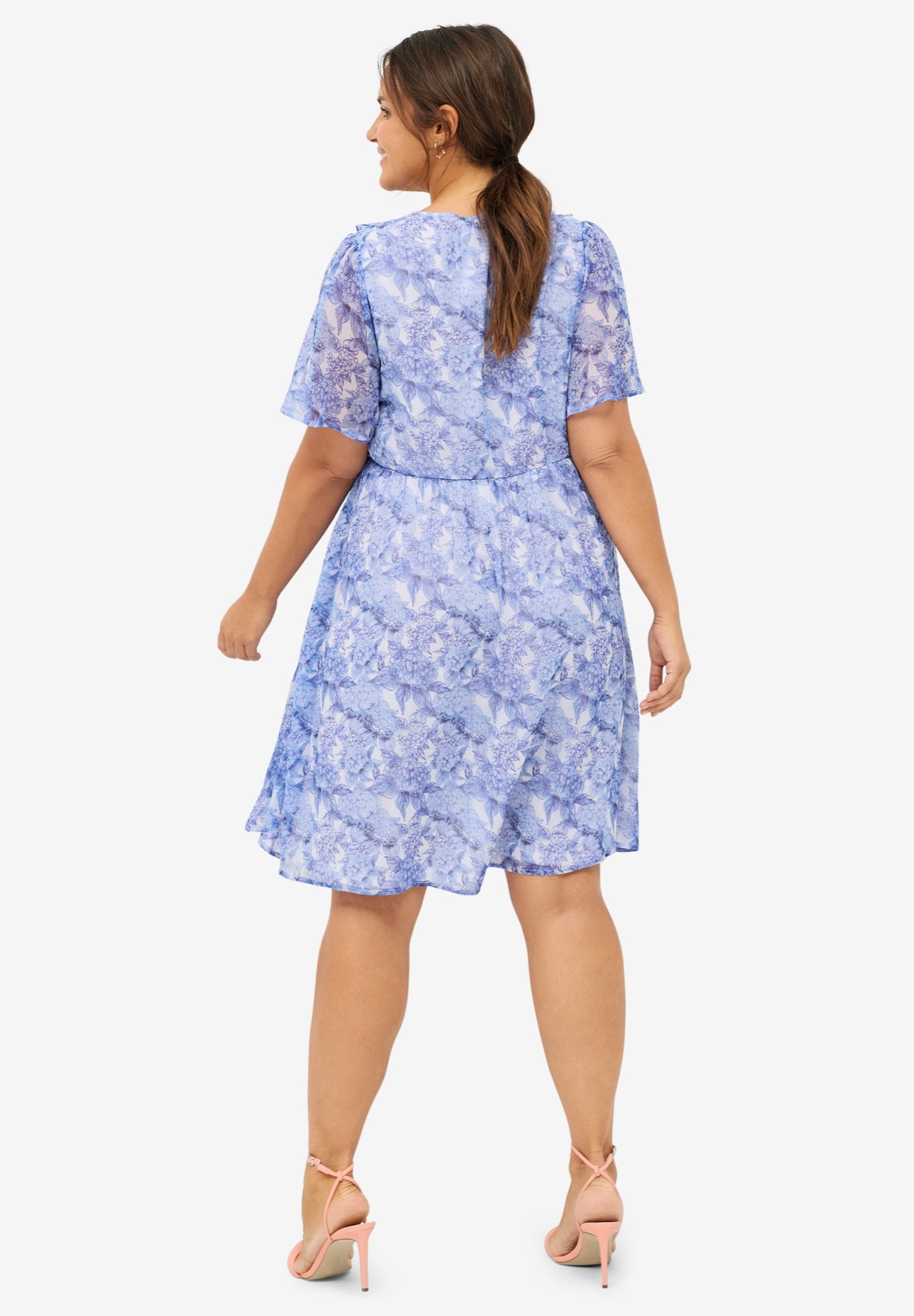 Ruffled V-Neck Empire Dress image number 1