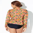 Chlorine Resistant Zip Up Swim Shirt Rash Guard image number null