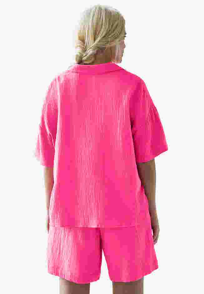 Button Front Gauze Camp Shirt image number 1