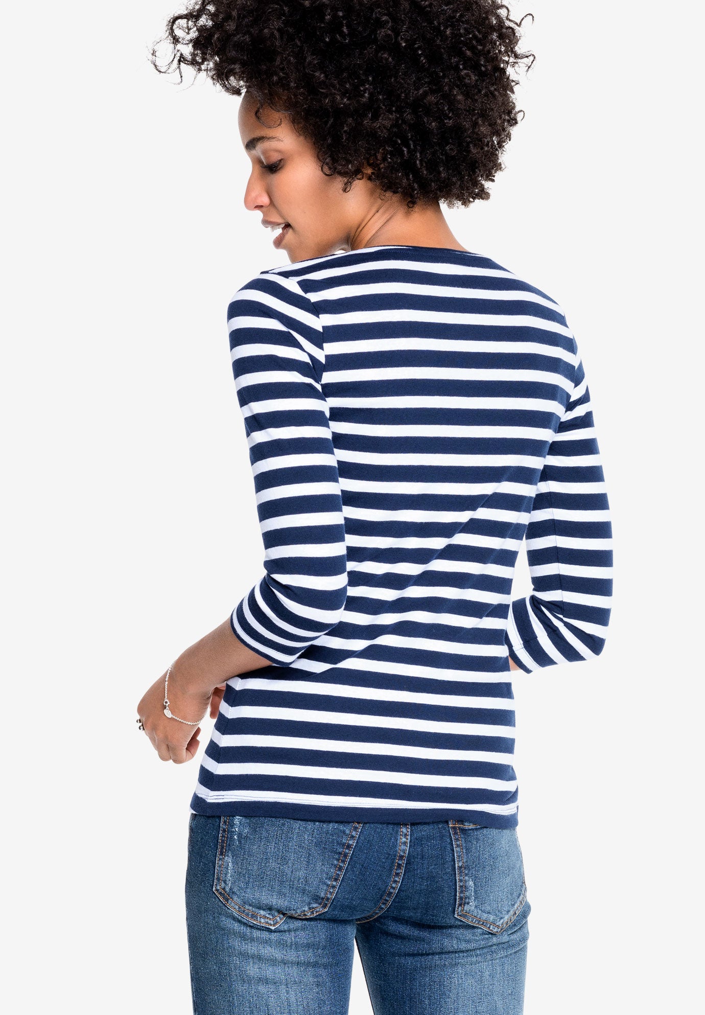 Three-Quarter Sleeve Scoop Neck Tee image number 1