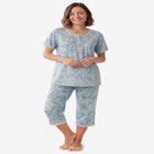 2-Piece Pintuck Tee and Capri Sleep Set image number 0
