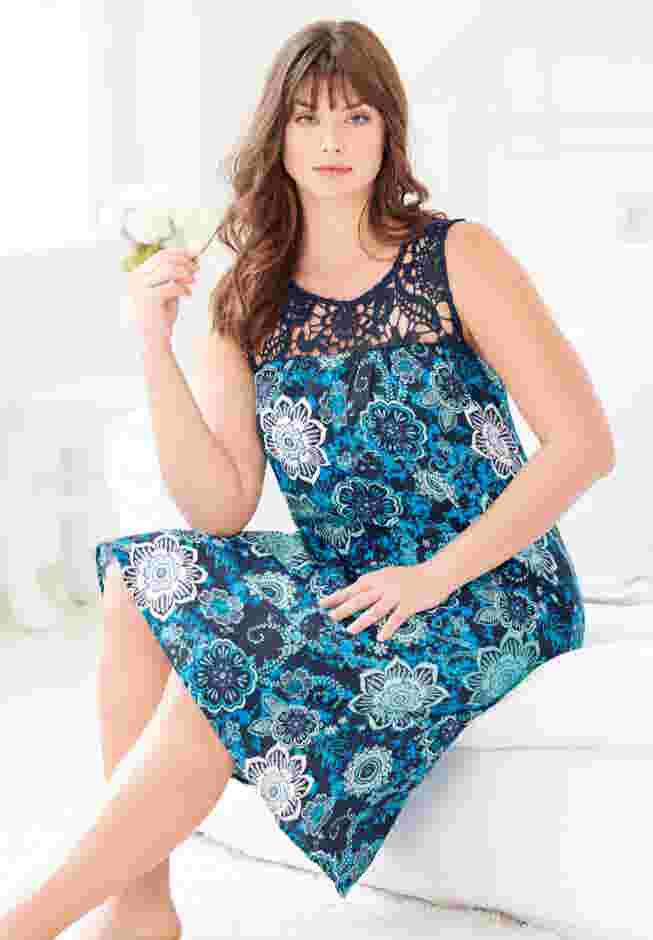 Crochet Gauze Sleeveless Lounger image number 5