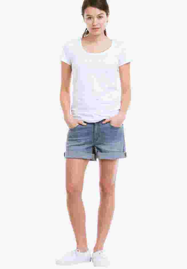 Rolled Hem Denim Shorts image number 0