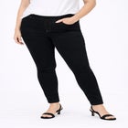 Stretch Denim Mid-rise Pull-on 4 Pocket Jeggings image number null
