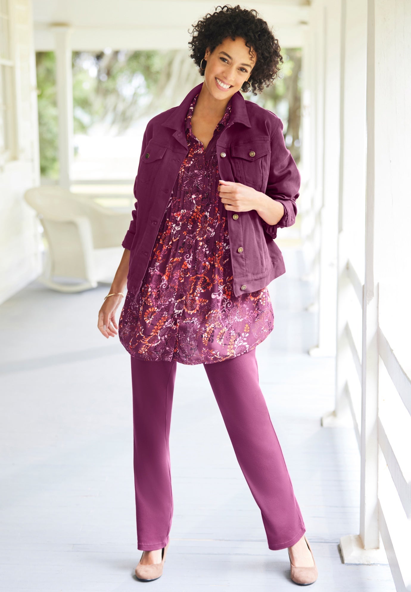 Stretch Denim Jean Jacket image number 7