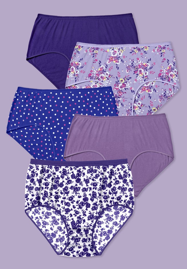 5-Pack Tag-free Full Coverage Cotton Brief image number 1