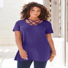 Ultimate Lattice Neck Short Sleeve Tunic image number null