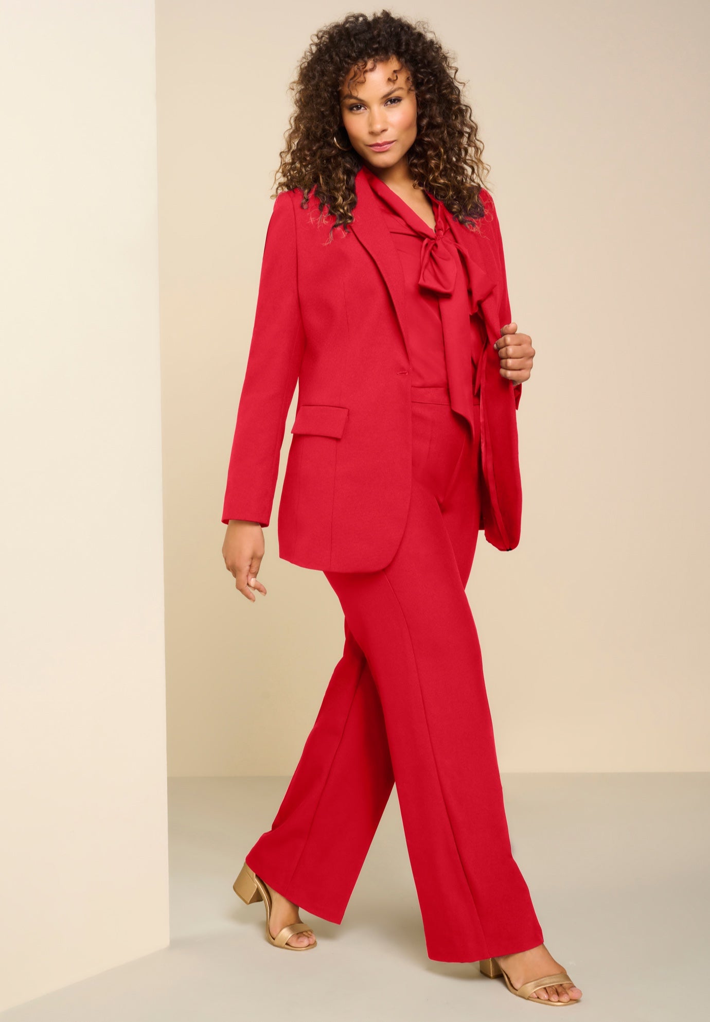 Plus Size Wide Leg Bend Over® Pant image number 0