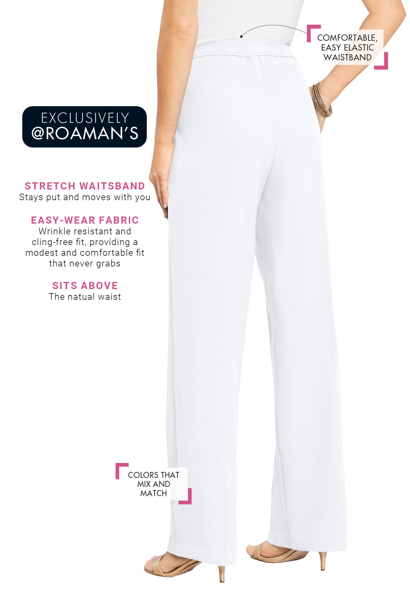 Plus Size Wide Leg Bend Over&reg; Pant image number 0