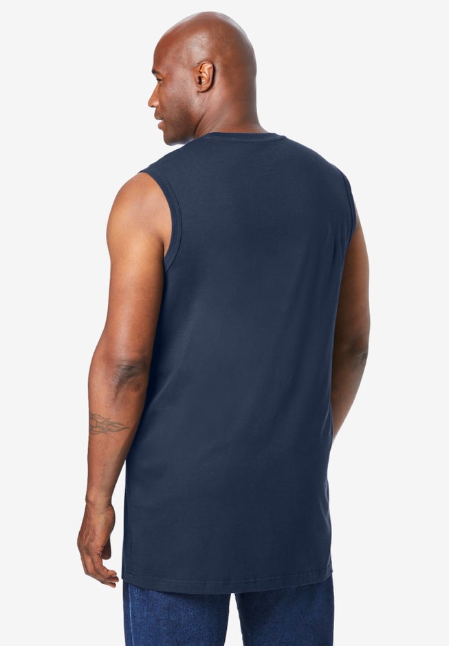 Shrink-Less Longer-Length Lightweight Muscle Pocket Tee image number 1