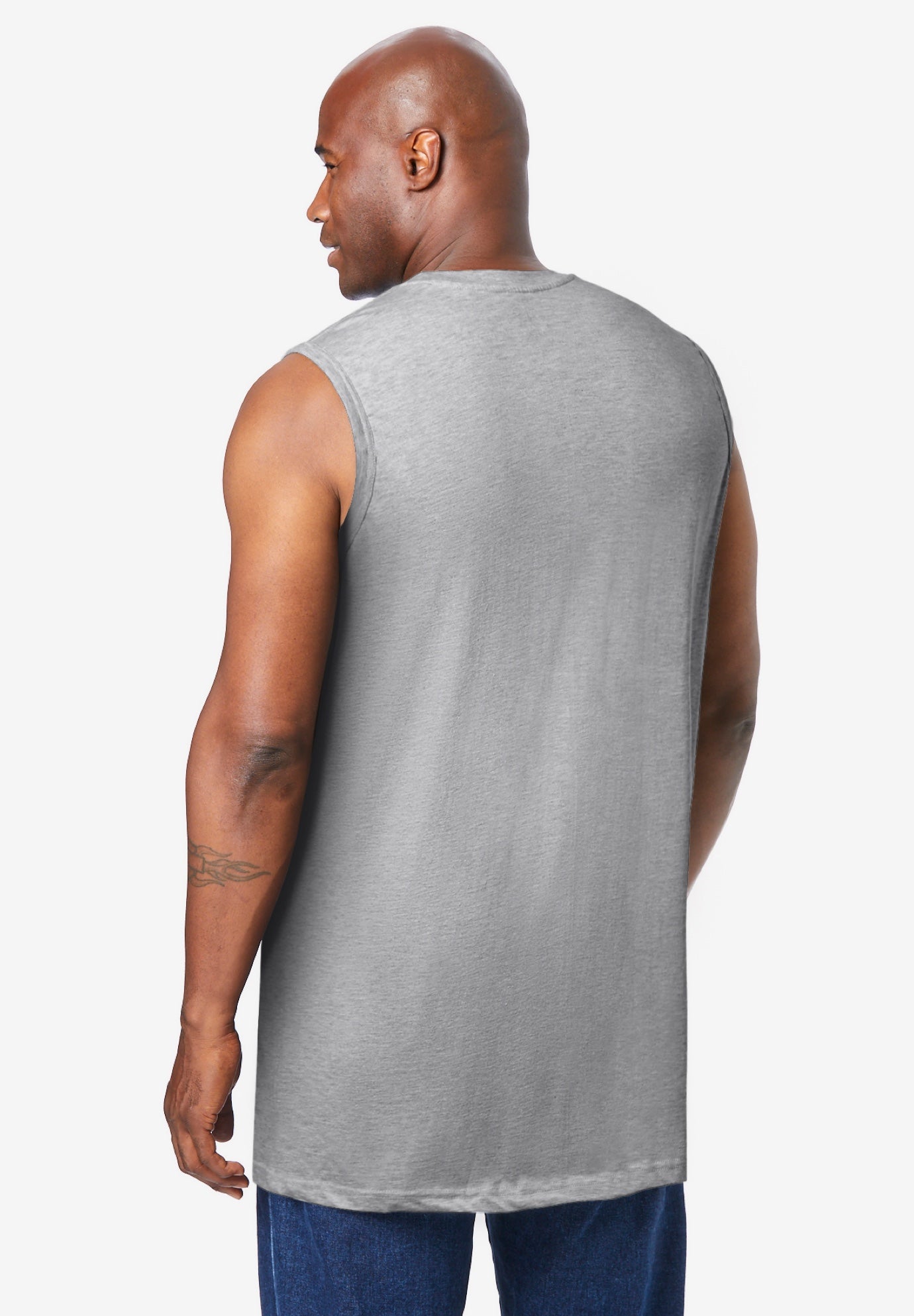 Shrink-Less Longer-Length Lightweight Muscle Pocket Tee image number 1