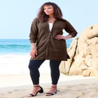 Waffle Mega Length Zip Hoodie image number null