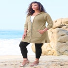 Waffle Mega Length Zip Hoodie image number null